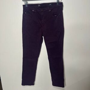 AG Prima Cigarette Jeans Purple Soft Sz 28R